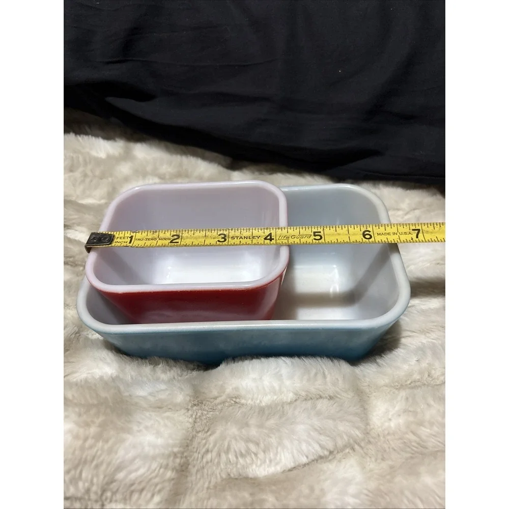 Pyrex 2 Pc Ovenware Refrigerator Dish Set Primary Colors No Lids